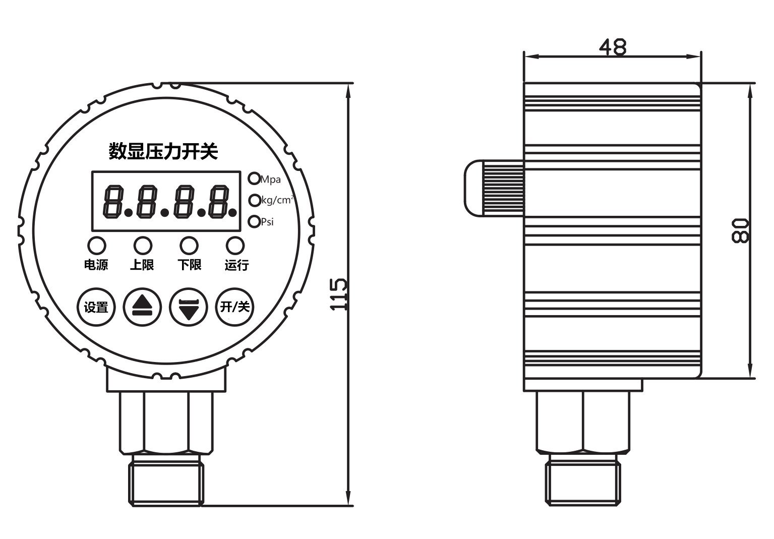 YL-813尺寸图