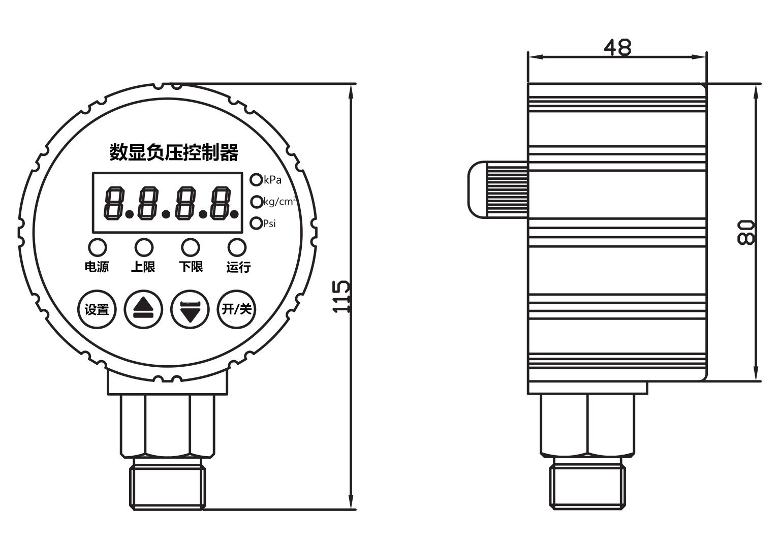 YL-802尺寸图